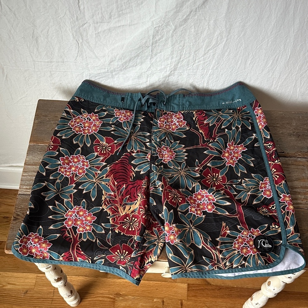 Quiksilver Black and Gray Boardshorts